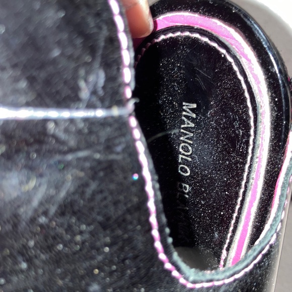 Manolo blahnik black and Pink Women's Lace-Up Heels - Picture 3 of 13
